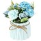 Artificial Hydrangea Bouquet with Small Ceramic Vase Fake Silk Variety Flower Balls Flowers Decoration for Table Home Party Office Wedding (Pink)